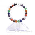 Wholesale 7 Chakra Stone Beads Men's Round Beads Bracelet with Music Symbols Bracelet